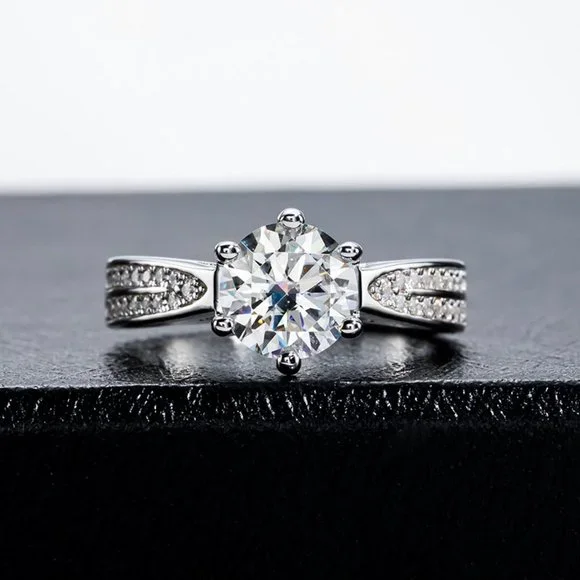 Certified 1ct. t.w. Moissanite Diamond Solitaire Wedding Engagement Ring NEW - Picture 9 of 15